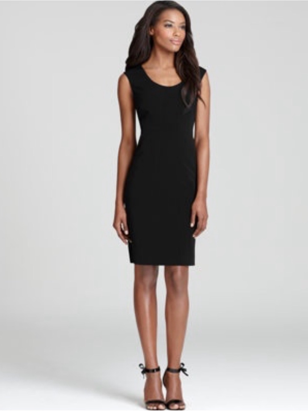 Ann Taylor Black Midi Sheath Dress